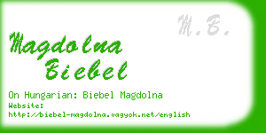 magdolna biebel business card